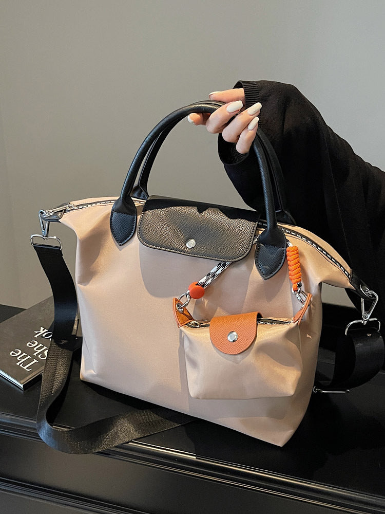 Sac à main décontracté de grande capacité pour femme, couleur contrastée 