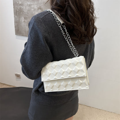 Sac à bandoulière carré simple de couleur unie 