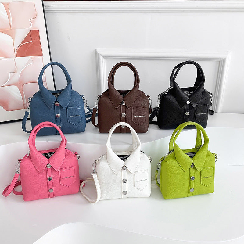 Petit sac à bandoulière carré tendance pour femme, couleur unie, créatif 