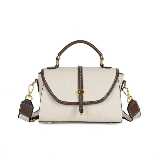 Sac messager en cuir pour femme, style simple et tendance 
