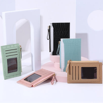 Women Fashion Crocodile Pattern Multi-Card Coin Purse