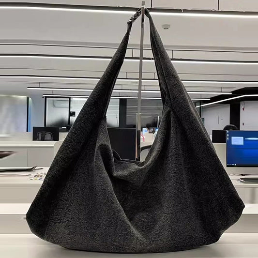 Canvas Denim Cycling Women Summer Large Capacity Travel Shoulder Bag