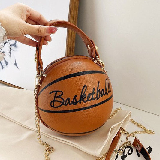 Sac à bandoulière pour femme avec chaîne, idéal pour le basket-ball et le football 