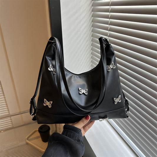 Women Fashionable Large-Appearance Butterfly PU Tote Bag