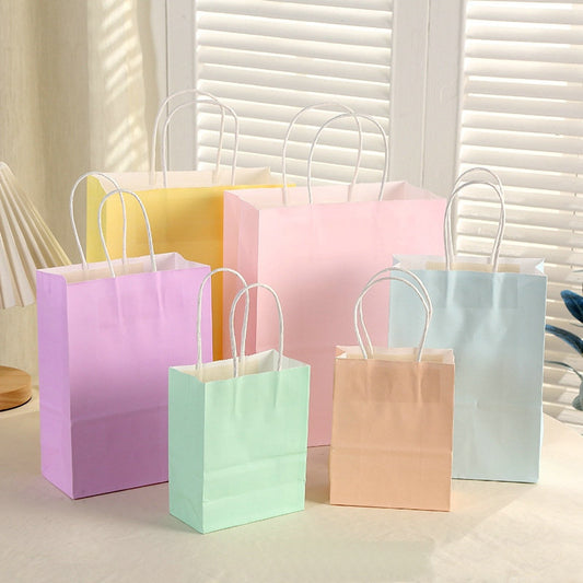 Macaroon Paper Bag Printed Gift Shopping Bag Kraft Paper Bag