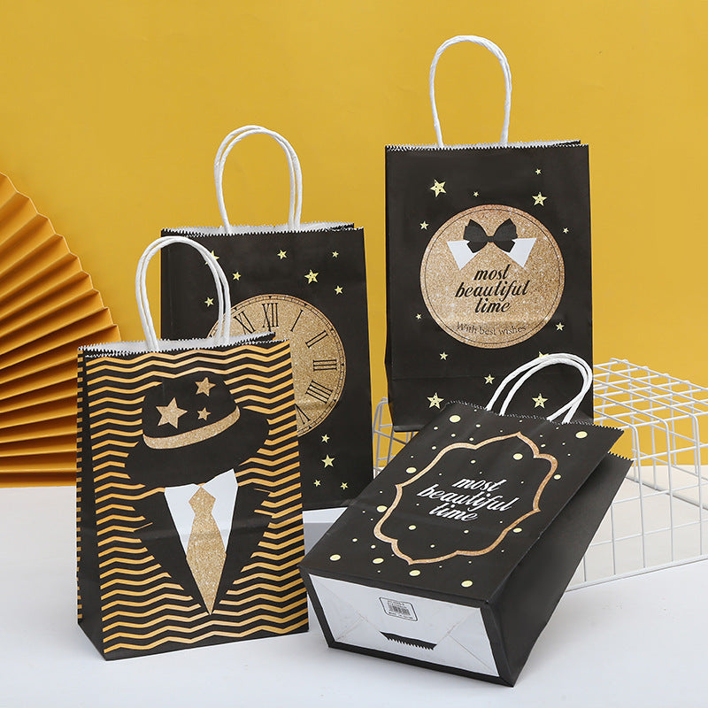 Creative Cartoon Top Hat Bow Tie Printed Gift Bag