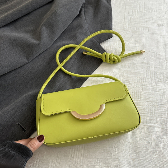 Sac à bandoulière carré simple de couleur unie 