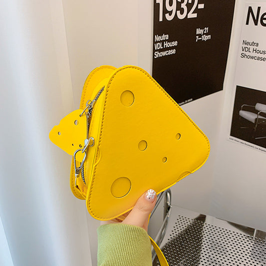 Creative Design Cheese Triangle Crossbody Bag