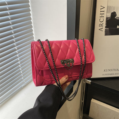 Sac à bandoulière carré vintage avec chaîne en diamant 