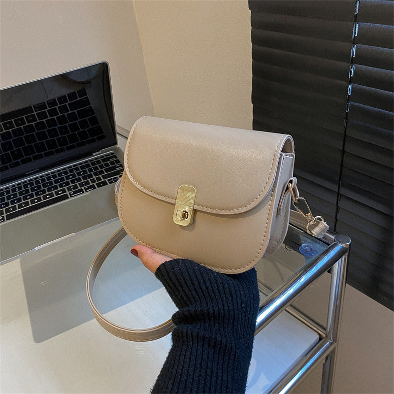 Simple Solid Color Clutch Crossbody Bag