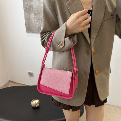 Sac à bandoulière à rabat contrasté tendance 