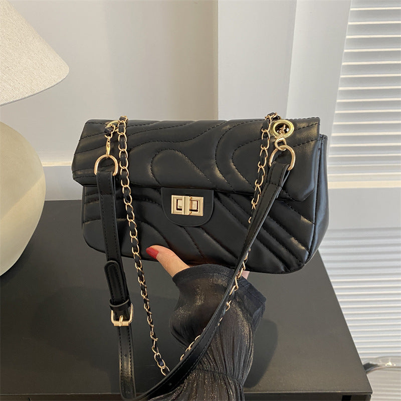 Petit sac à bandoulière carré décontracté de couleur unie pour femme 