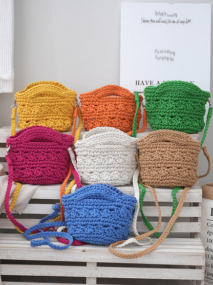 Women Casual Hand-Woven Knitted Crossbody Bag