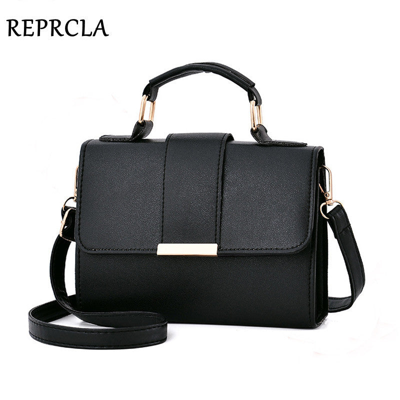 Women Basic Flap Design Solid Color PU Shoulder Bag