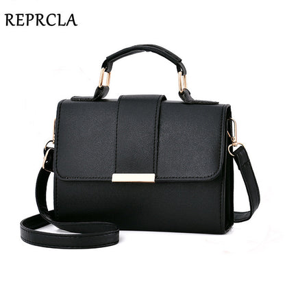 Women Basic Flap Design Solid Color PU Shoulder Bag