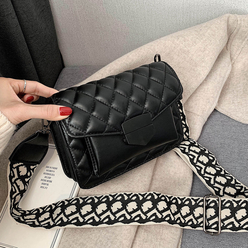 Women Elegant Solid Color Crossbody Quilted Bag