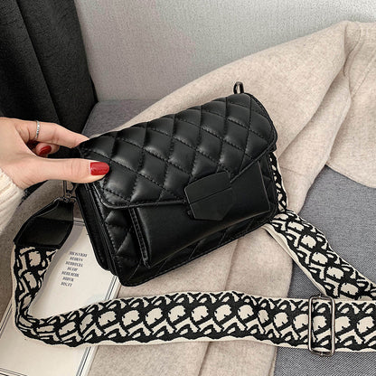 Women Elegant Solid Color Crossbody Quilted Bag