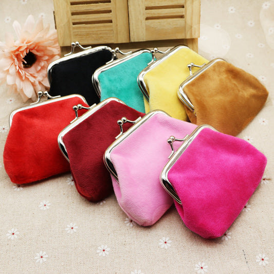 Women Fashion Candy Color Plush Coin Purse
