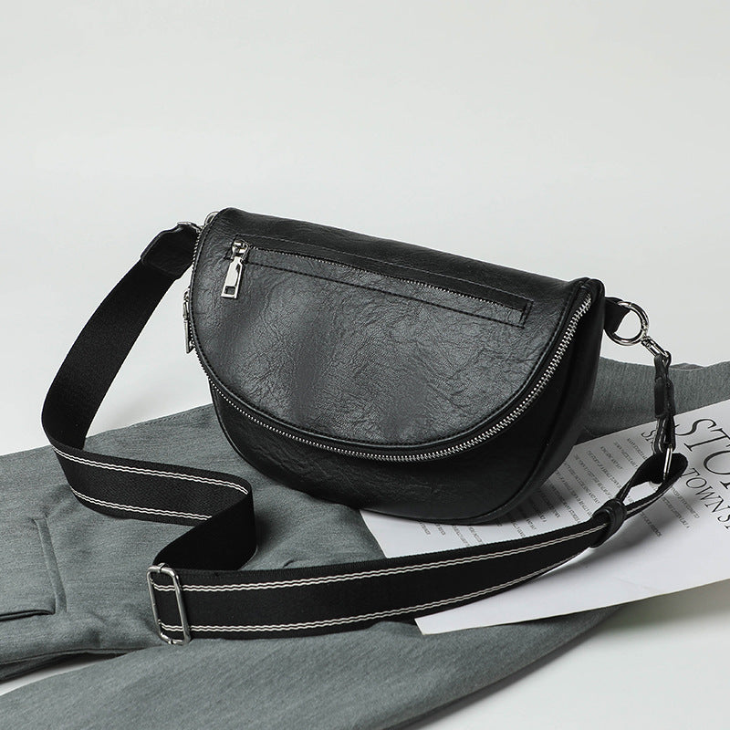 Women Fashion Casual Solid Color Multifunctional Zipper Crossbody Bag