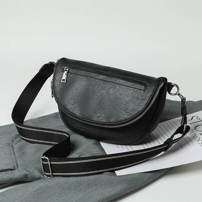 Women Fashion Casual Solid Color Multifunctional Zipper Crossbody Bag