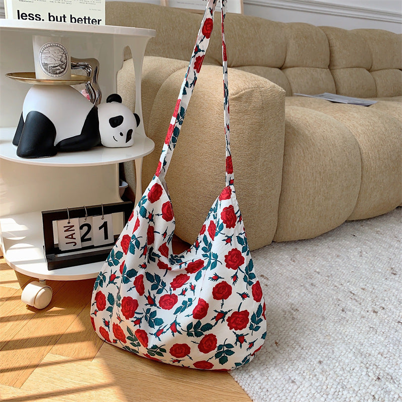 Casual Printed Large Capacity Shoulder Shopping Bag