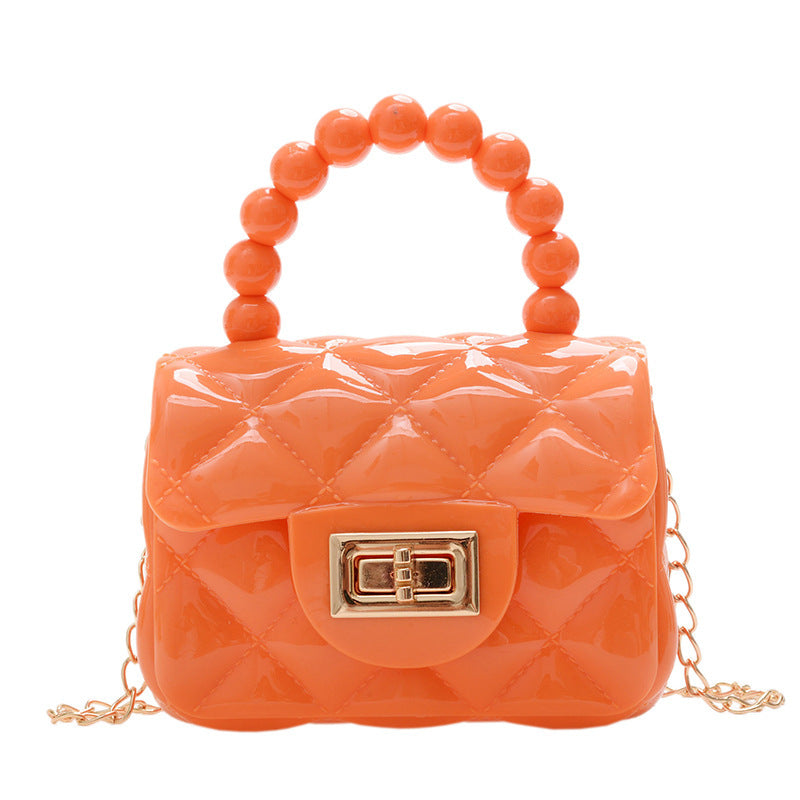 Mini sac messager tendance en gelée solide 