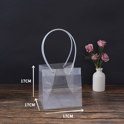 Simple Transparent PVC Square Plastic Gift Bag