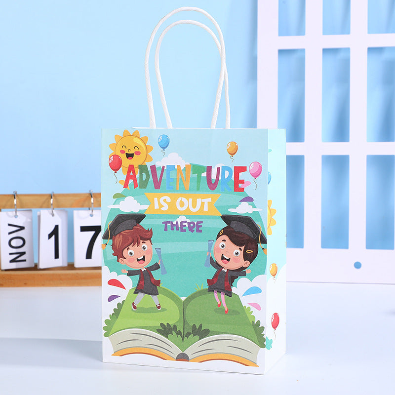 Sac de rangement et d'emballage créatif avec impression multicolore en anglais, dessin animé, accessoires pour vêtements 