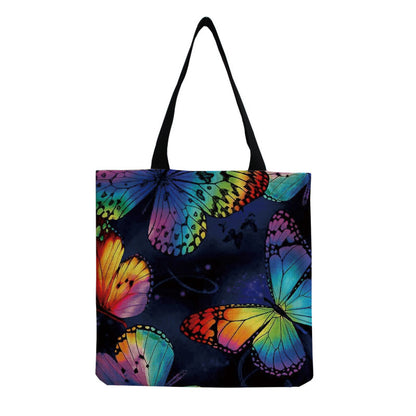 Women'S Multifunctional Large Capacity Butterfly Print Shopping Bag