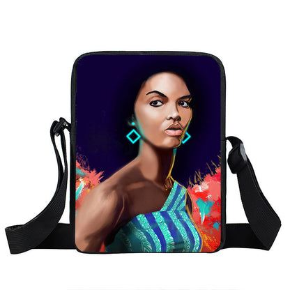 Creative Fashion Polyester Cartoon Girl Print Shoulder Bag