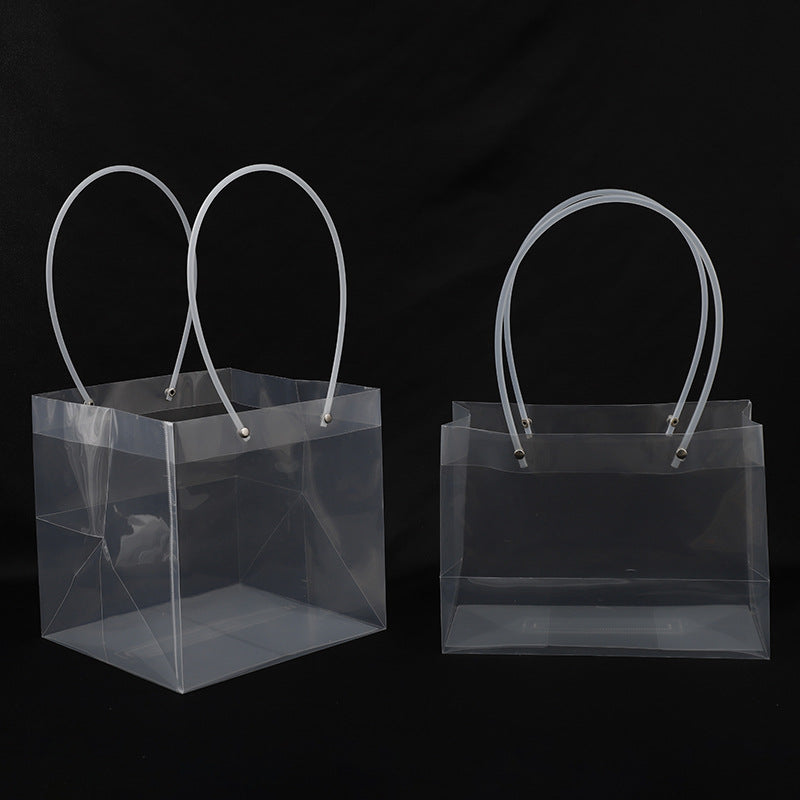 Simple Transparent PVC Square Plastic Gift Bag