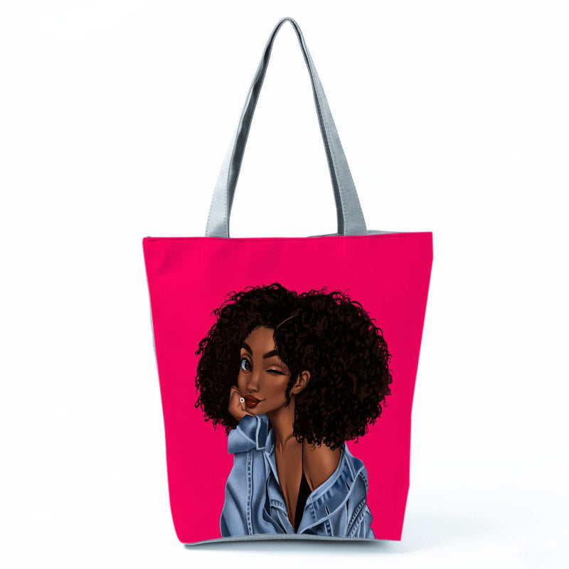 Women'S Cool Girl Print One Shoulder Shopping Bag