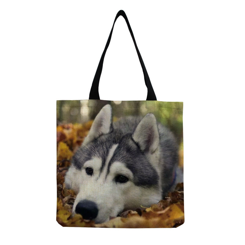 Personalized Large-Capacity Cute Pet Dog Printing Shopping Bag