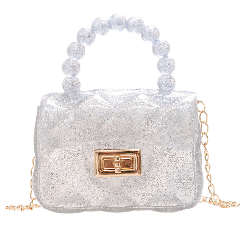 Mini sac messager tendance en gelée solide 
