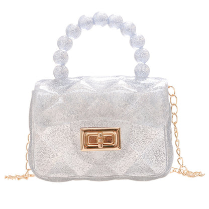 Mini sac messager tendance en gelée solide 