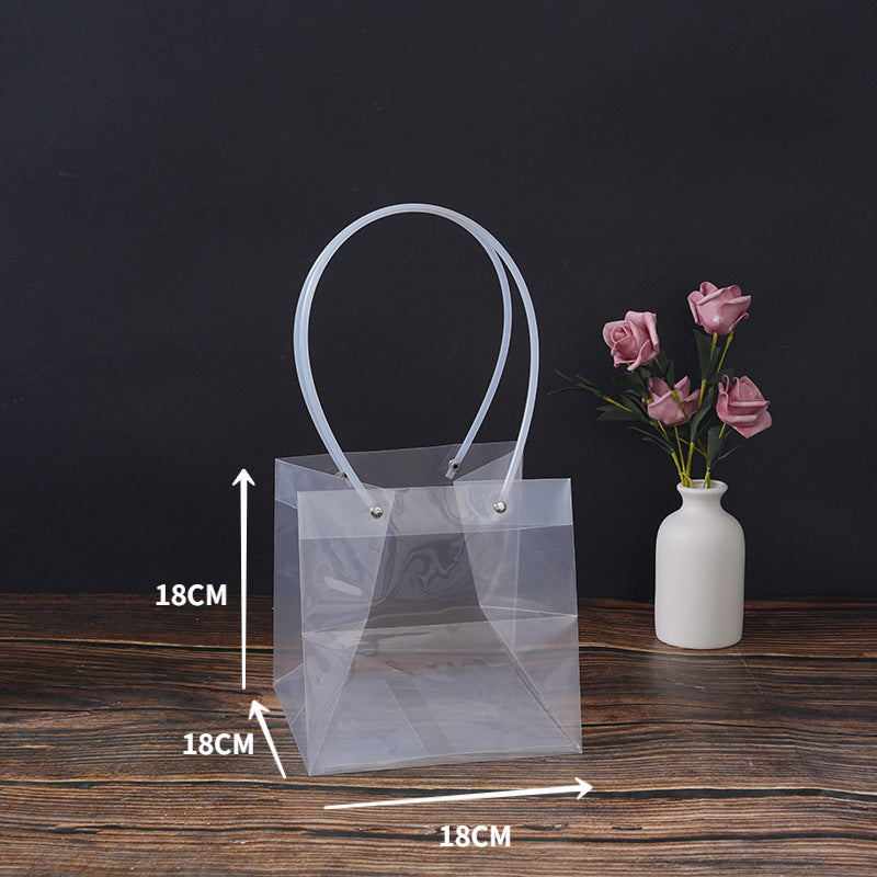 Simple Transparent PVC Square Plastic Gift Bag