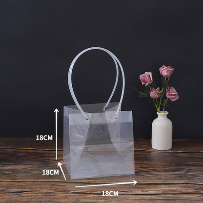 Simple Transparent PVC Square Plastic Gift Bag