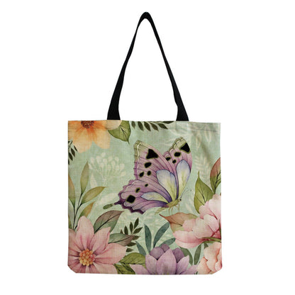 Women'S Multifunctional Large Capacity Butterfly Print Shopping Bag