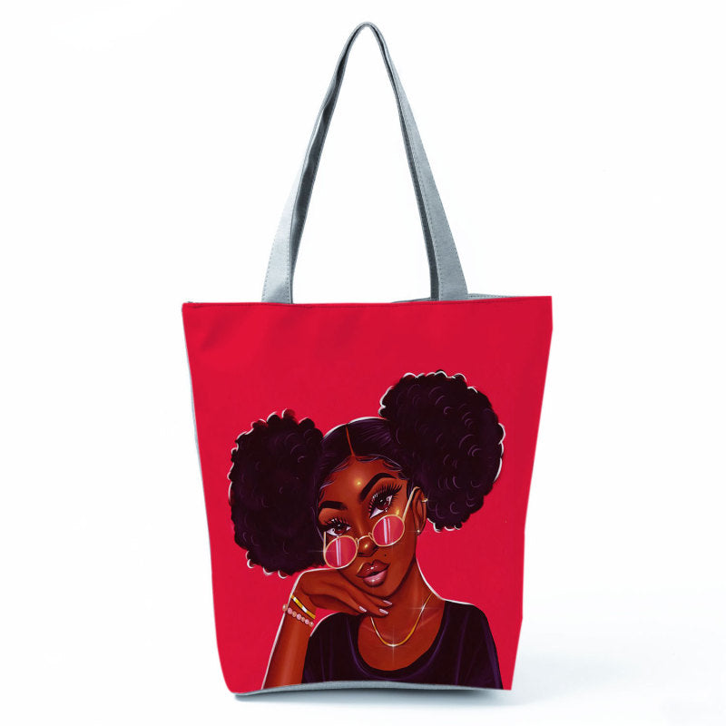 Women'S Cool Girl Print One Shoulder Shopping Bag
