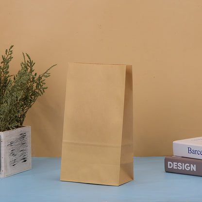 Sacs d'emballage créatifs en papier kraft de couleur unie pour fêtes 