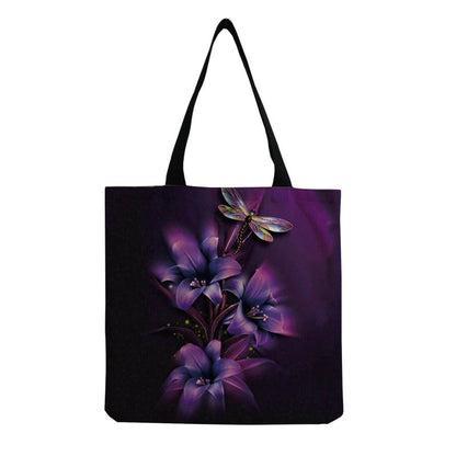 Women'S Multifunctional Large Capacity Butterfly Print Shopping Bag