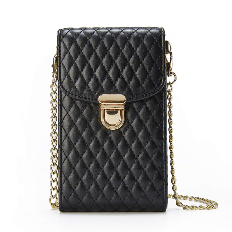 Women Fashion Multifunctional Crossbody Vertical Retro Mini One Shoulder Crocodile Pattern Coin Purse
