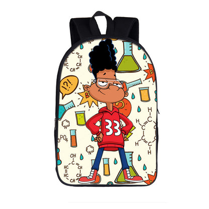 Cartoon Boy Print Creative Polyester Comfortable Breathable Backpack
