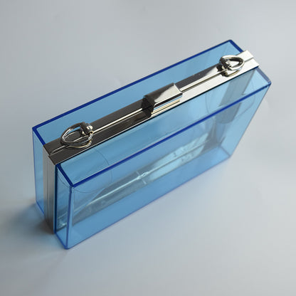 Women Transparent Clear Acrylic Bag Chain Dinner Party Small Square Bag