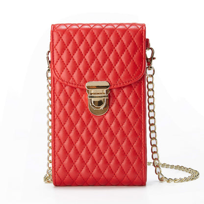 Women Fashion Multifunctional Crossbody Vertical Retro Mini One Shoulder Crocodile Pattern Coin Purse
