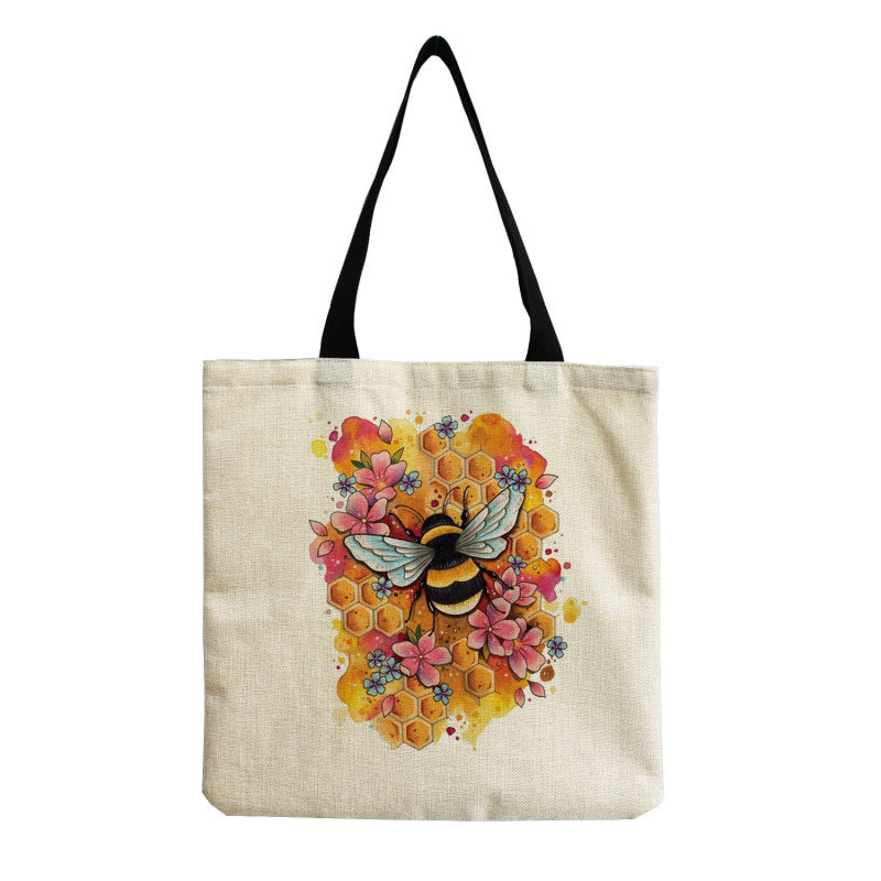 Women'S Multifunctional Large Capacity Butterfly Print Shopping Bag