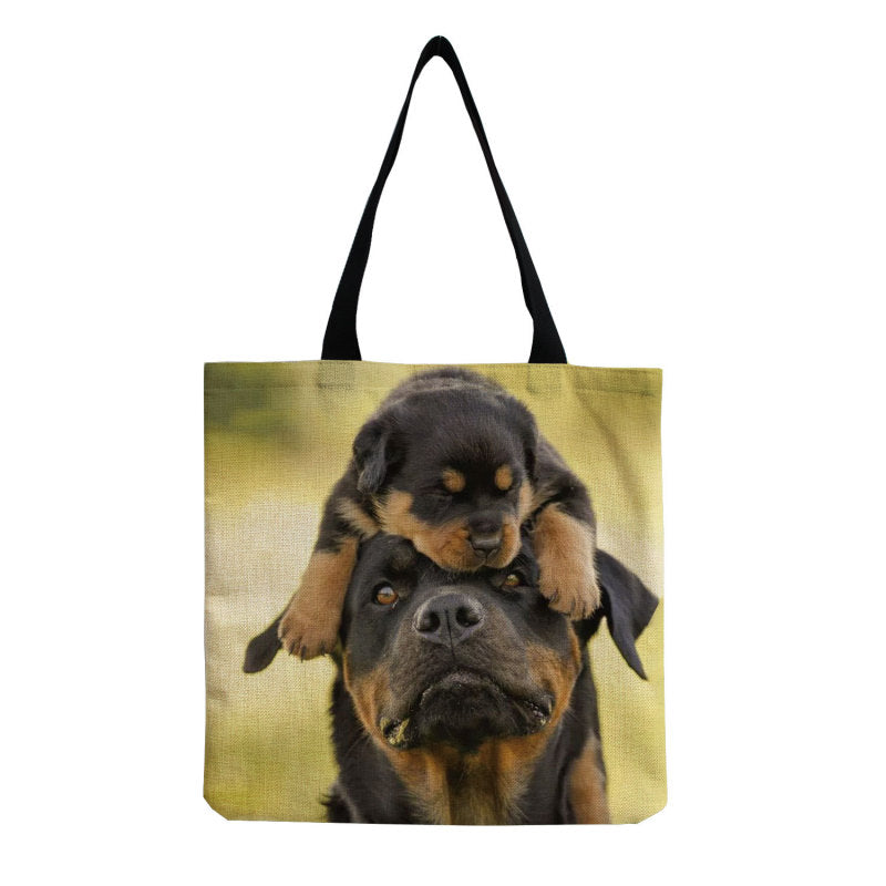 Personalized Large-Capacity Cute Pet Dog Printing Shopping Bag