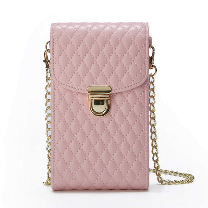 Women Fashion Multifunctional Crossbody Vertical Retro Mini One Shoulder Crocodile Pattern Coin Purse