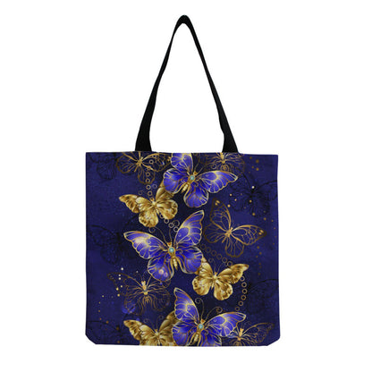Women'S Multifunctional Large Capacity Butterfly Print Shopping Bag