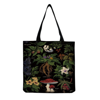 Women'S Creative Large Capacity Portable Mushroom Print Shopping Bag
